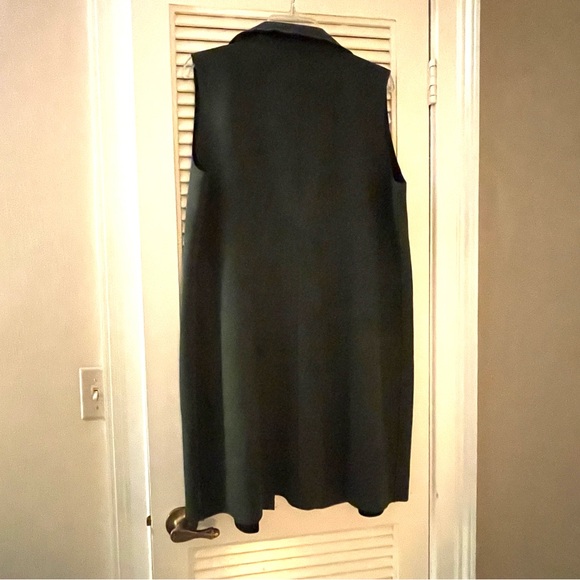 Gorgeous Long Cover Up Green Vest Suede Cloth Jacket - Picture 5 of 16